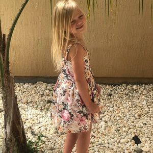 Girls floral print dress, new